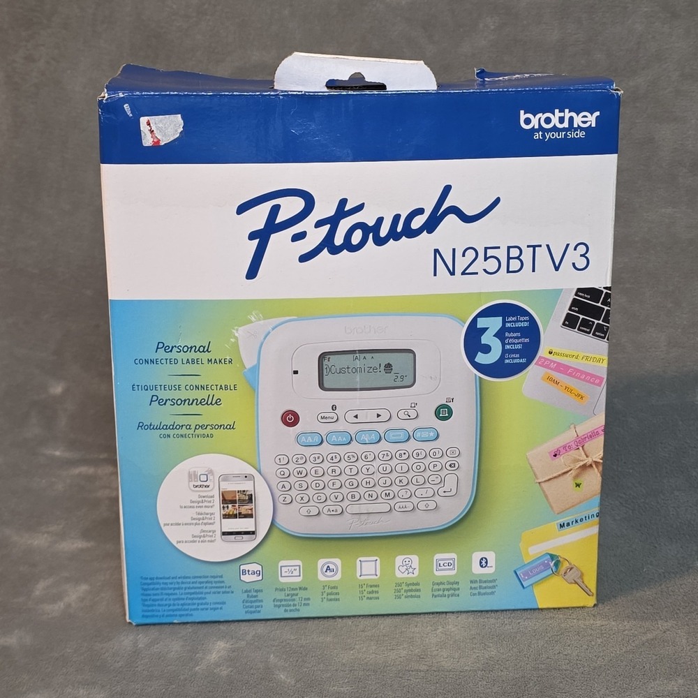 brother p-touch label maker N25BTV3 New OPEN BOX